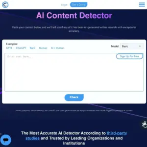 Copyleaks AI content detector tool. Website screenshot.