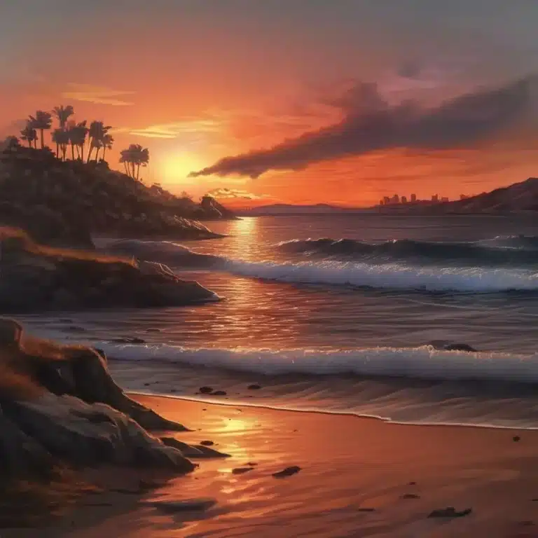 AI art of sunset