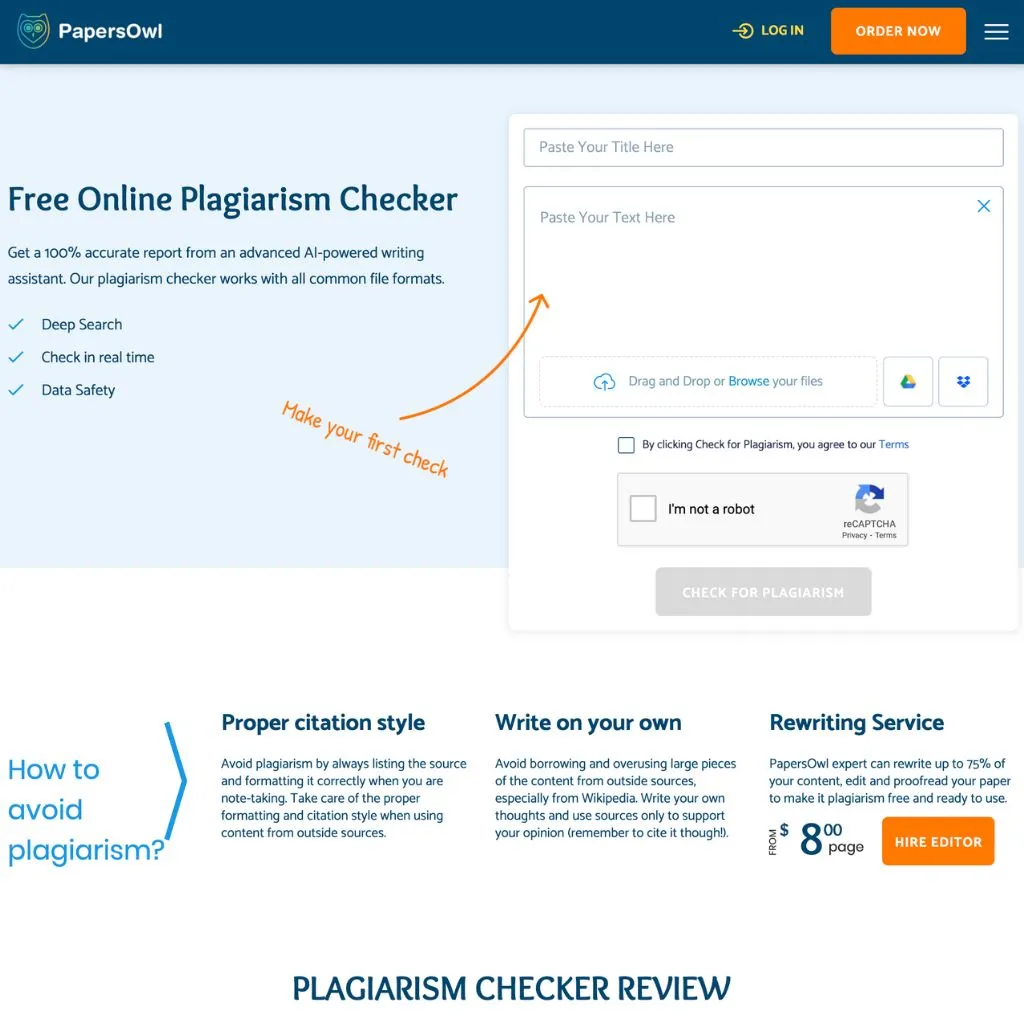 Papersowl plagiarism checker detectortools ai